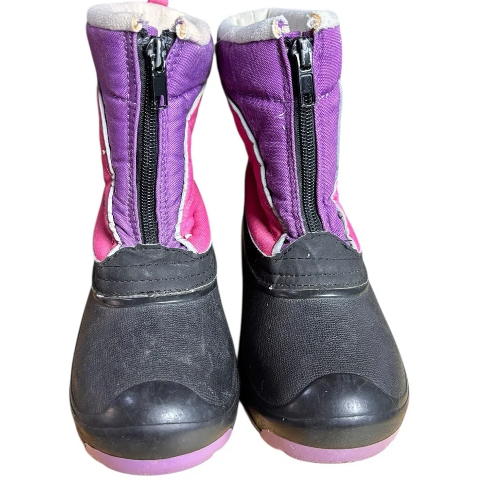 Arctic Shield Kids Insulated Winter Snow Boots – Sz 13 (Purple & Pink)